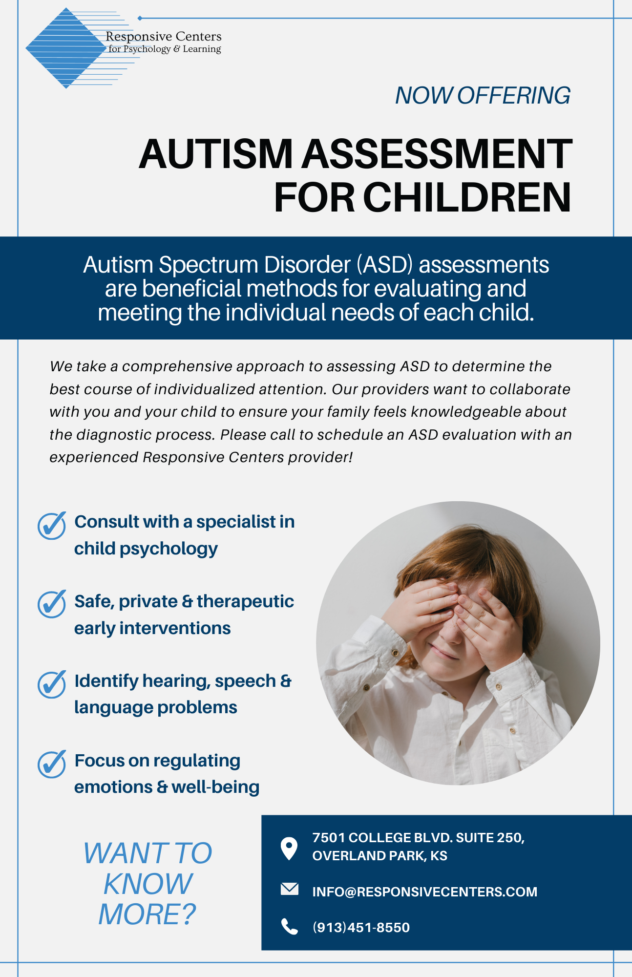 Now offering Autism Spectrum Disorder (ASD) assessments Responsive